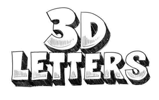 How to Draw 3DLetters Step 6