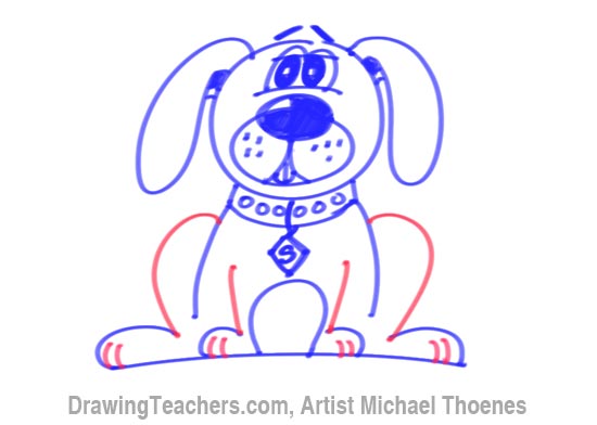 How to Draw a Cartoon Dog Step