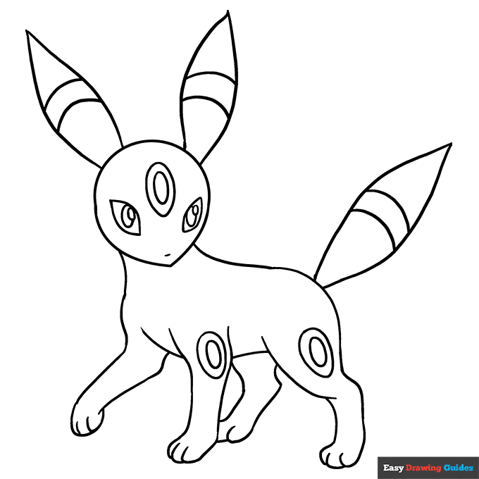 Free printable umbreon coloring page