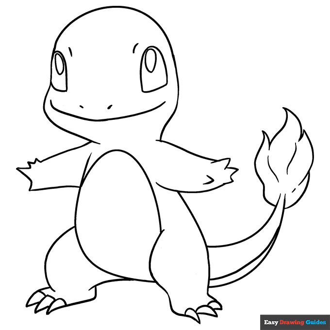 Free printable charmander coloring page