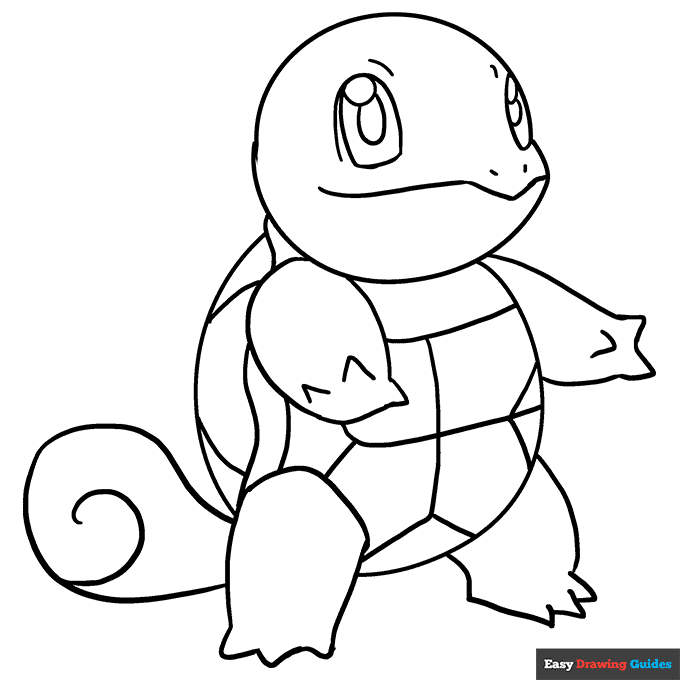 Free printable Squirtle coloring page