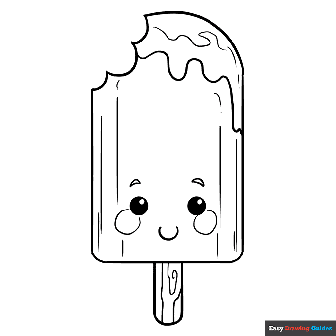 Free printable cute popsicle coloring page