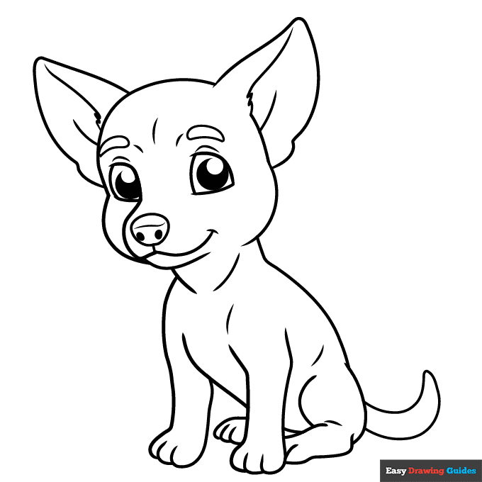 Free printable chihuahua coloring page