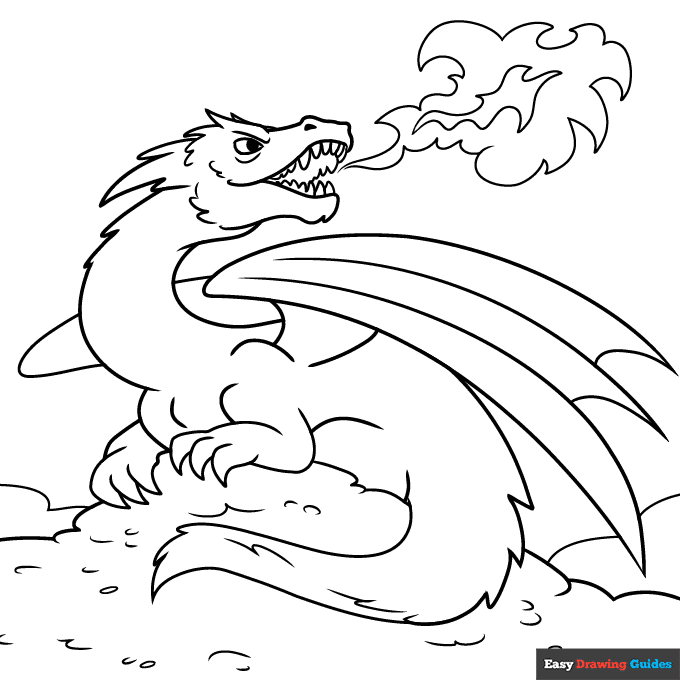Free printable smaug coloring page