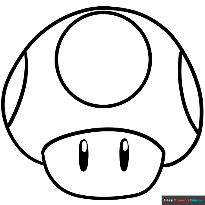 Free printable Mario Mushroom coloring page