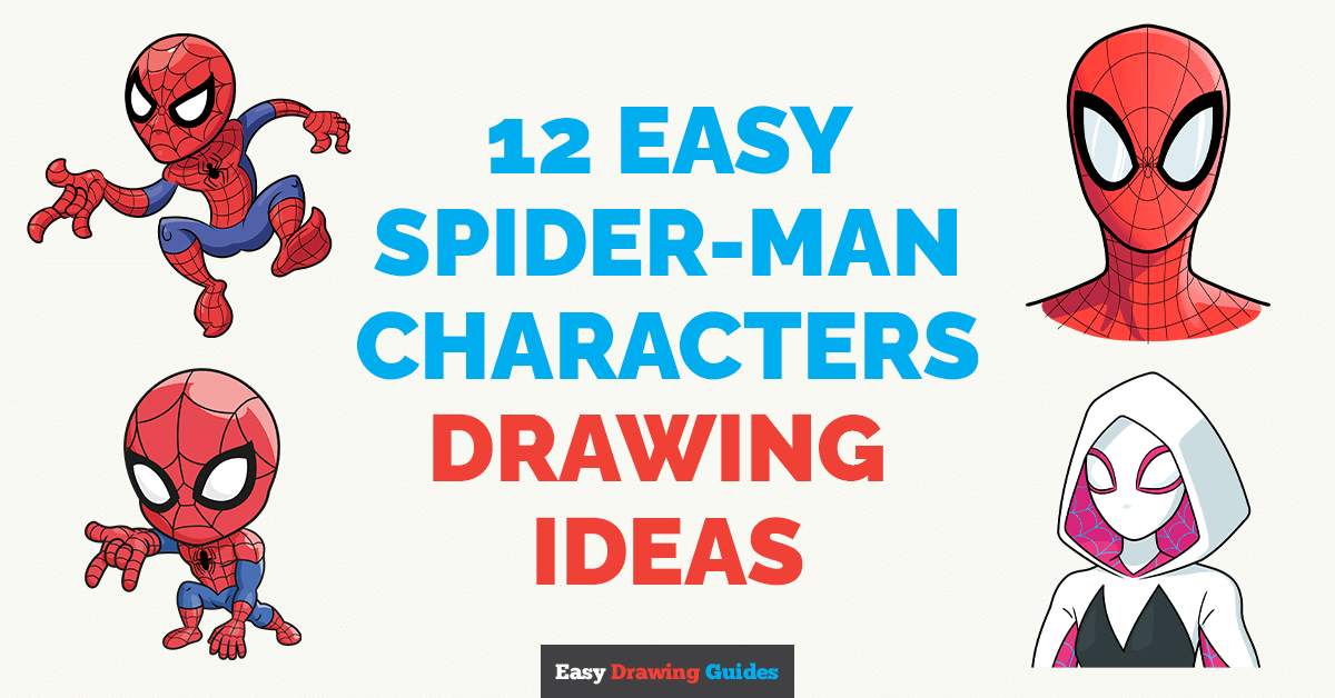 12 Easy Spider-Man Characters Drawing Tutorials for Kids Featured Image