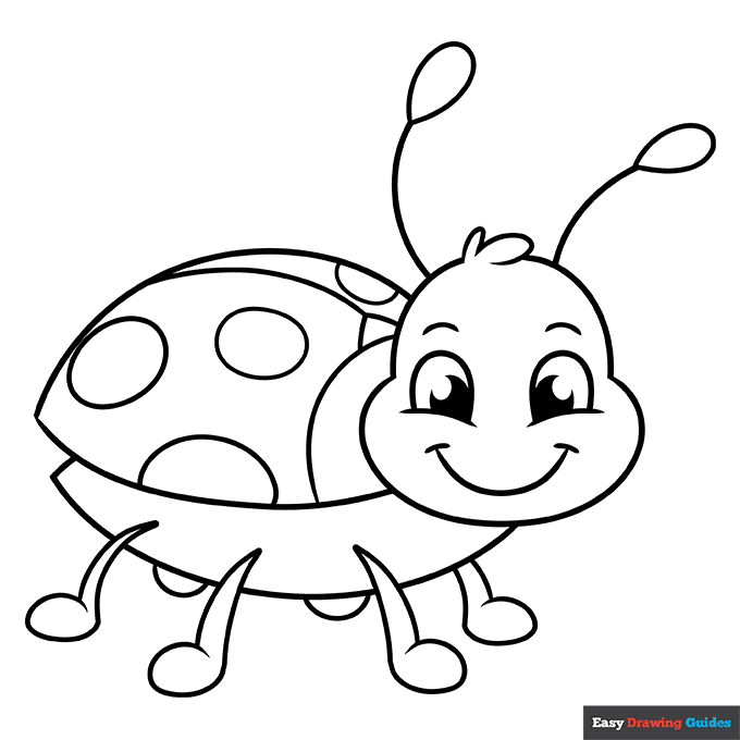 Free printable cartoon bug coloring page