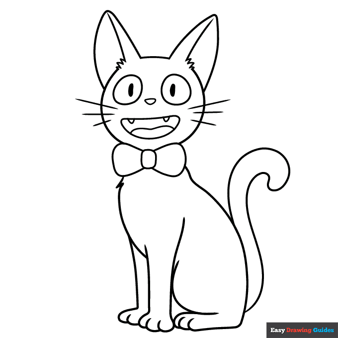 Free printable the jiji cat coloring page