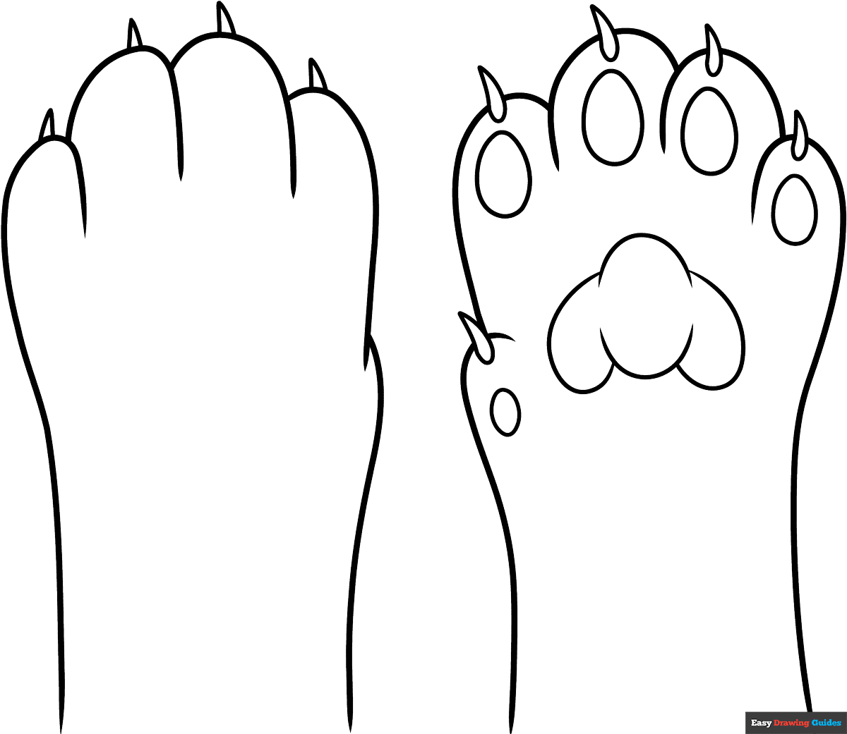 Free printable Cat Paw coloring image