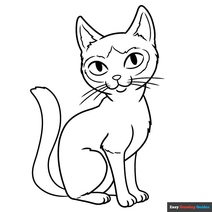 Free printable siamese cat coloring page