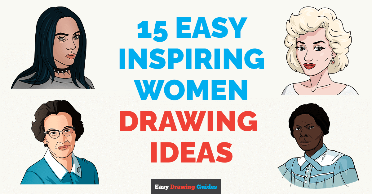 15 Easy Inspiring Women Drawing Tutorials for Kids Featured Image