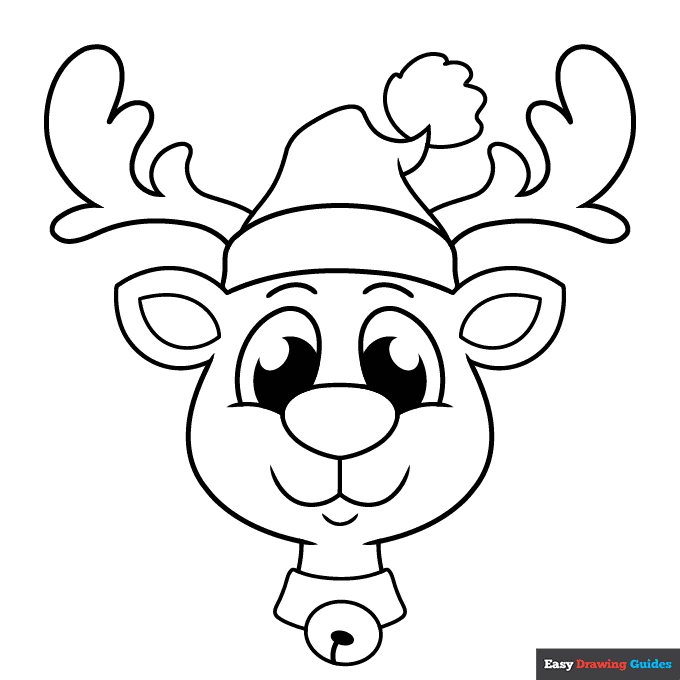 Free printable reindeer face coloring page