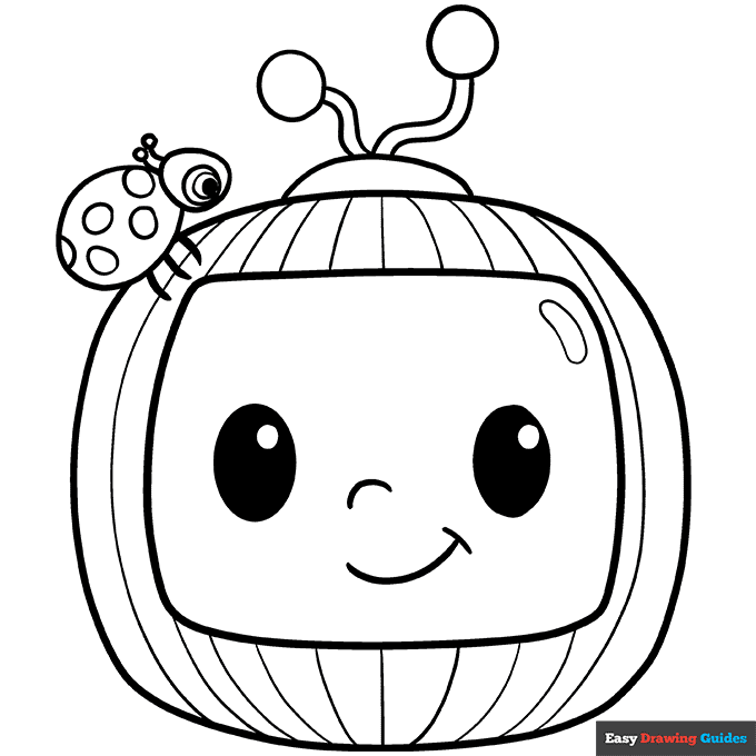 Free printable cocomelon logo easy coloring page