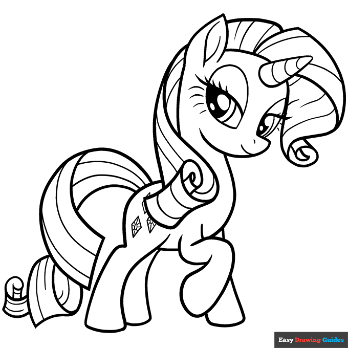 Free printable rarity from my little pony coloring page