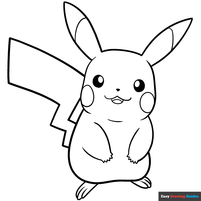 Free printable Pikachu Pok&eacute;mon coloring page