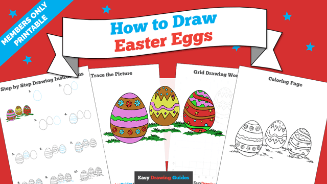 Printables thumbnail: How to draw Easter Eggs