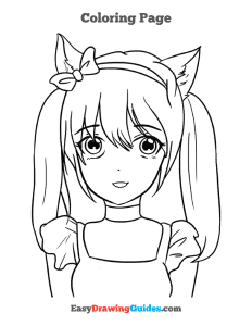 717 how to draw an anime cat girl - ebook color page thumbnail 300h
