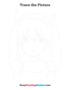 717 how to draw an anime cat girl - ebook trace page thumbnail 300h