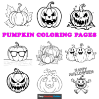 Free Pumpkin Coloring Pages for Kids - 34 Printable Sheets