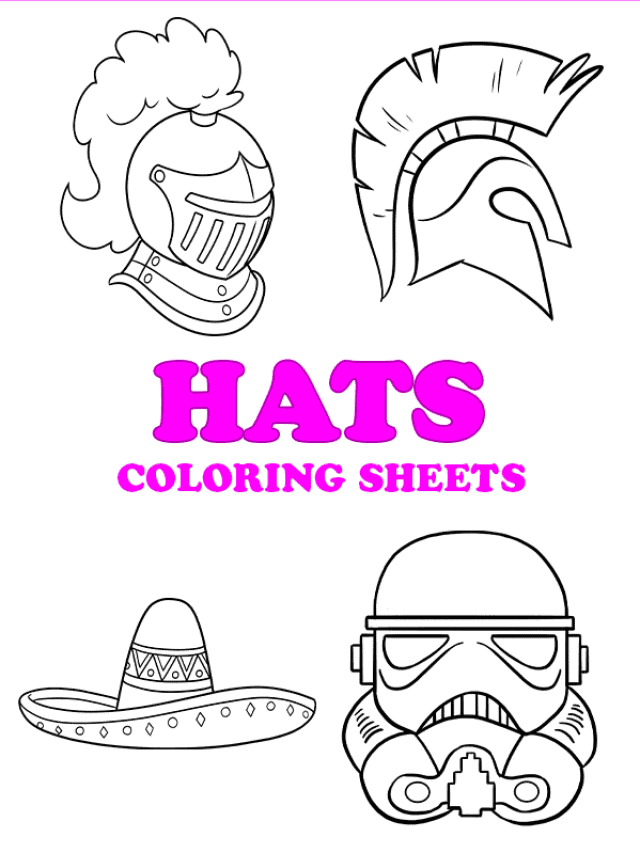 Free Hats Coloring Pages Pinterest Image