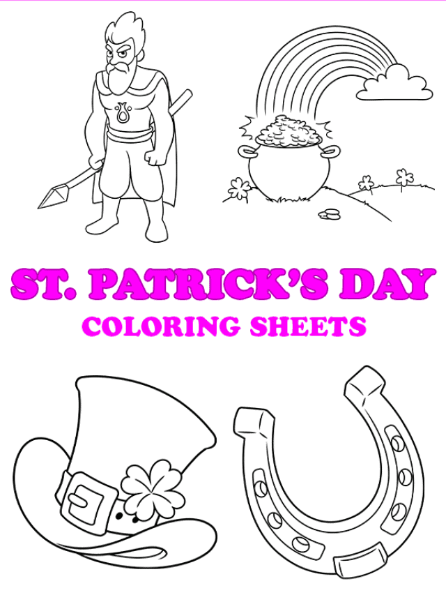 Free printable St. Patrick's Day coloring pages - pinterest image