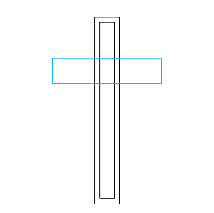 How to Draw a Cross Step 03