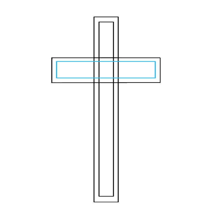 How to Draw a Cross Step 04