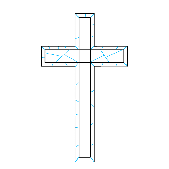 How to Draw a Cross Step 06