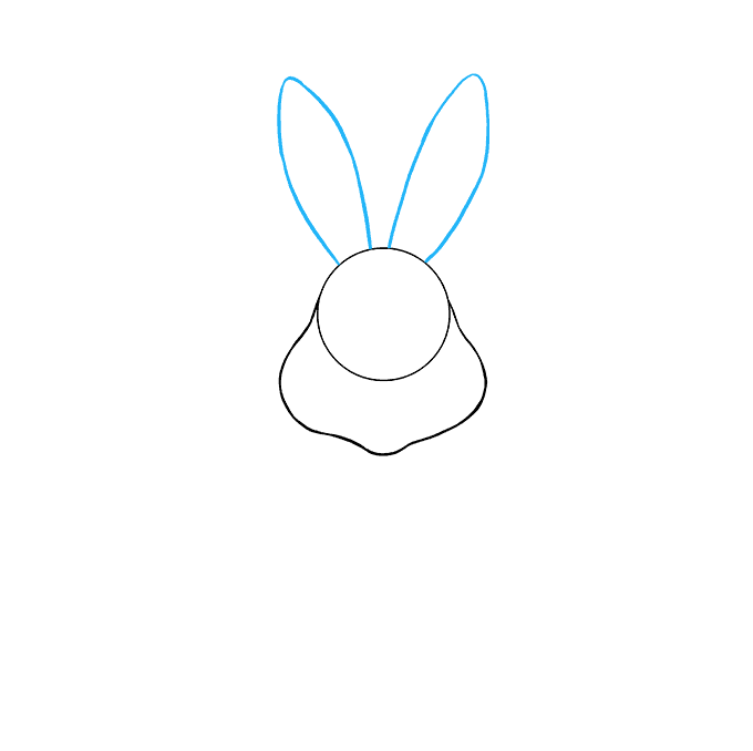 How to Draw an Easter Bunny Step 03