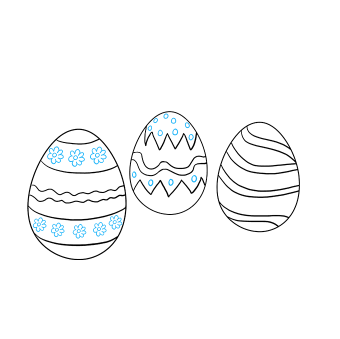 How to Draw an Easter Eggs Step 07