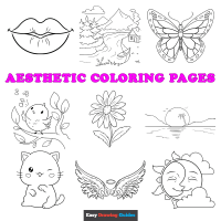 Free Aesthetic Coloring Pages for Kids - 67 Printable Sheets