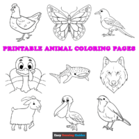 Printable Animal Coloring Pages for Kids - 63 Printable Sheets