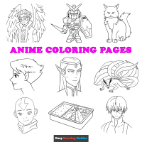 Free Anime Coloring Pages for Kids - 46 Printable Sheets