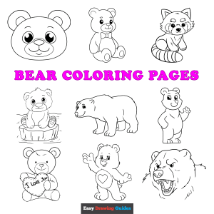 Free printable bear coloring sheets - featured image