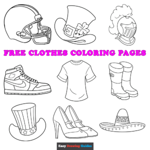 Free printable free clothes coloring pages - pinterest image
