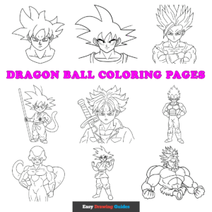 Free printable dragon ball coloring pages - pinterest image