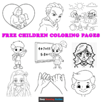 Free Children Coloring Pages for Kids - 51 Printable Sheets