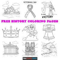 Free History Coloring Pages for Kids - 62 Printable Sheets