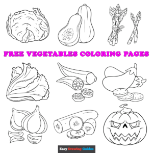 Free printable vegetables coloring sheets - featured image