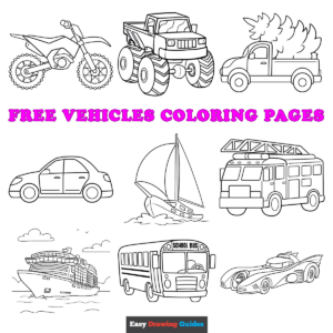 Free printable vehicles coloring sheets - featured image