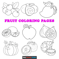 Free Fruit Coloring Pages for Kids - 30 Printable Sheets