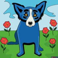 Easy George Rodrigue Blue Dog Art Project for Kids