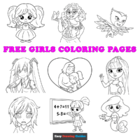 Free Girls Coloring Pages for Kids &ndash; 59 Printable Sheets