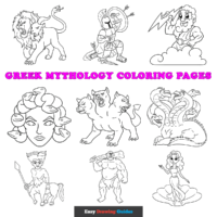 Free Greek Mythology Coloring Pages for Kids - 12 Printable Sheets