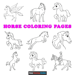 Free printable horse coloring sheets - featured image