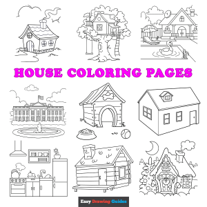 Free printable house coloring sheets - featured image