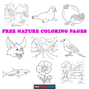 Free printable free nature coloring pages - Featured image