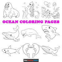 Free Ocean Coloring Pages for Kids - 51 Printable Sheets