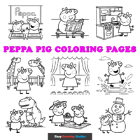 Free Peppa Pig Coloring Pages for Kids - 11 Printable Sheets