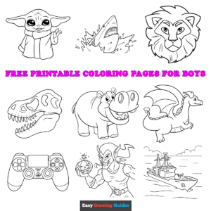 Free printable coloring sheets for boys - featured image